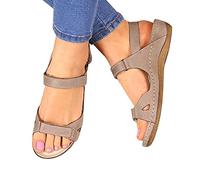 Women's Fashion Wedge Sandals -Arch Support Sandals For Women Lightweight Walking Casual Travel Breathable Flip Flop Womens Wide Fit Slippers Ladies Summer Beach Shoes for Indoor and Outdoor