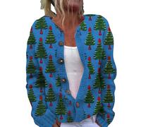 women's fashion,winter hoodies for women uk,Christmas Cozy Cardigans For Women UK Print Long Sleeve V-Neck Sweaters Cable Knit Cardigan Graphic Sweater Fashion Ladies Jumpers Outfits Clothing
