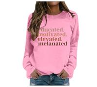 Women's Fashionable Casual Autumn and Winter English Letter Print Hoodie Crew Neck Hoodie Long Sleeve Top Check 24 Pullover, pink, XXL