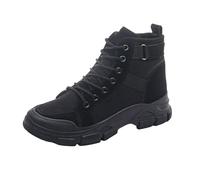 Women's Fashionable Casual Flat Hiking Boots Womens Outdoor Trekking Shoes Safety Boot Winter Boots for Women Wide Simple Daily Commuter Comfortable Office Boot (Black, 3.5)