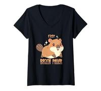 Womens Fast Brain Power V-Neck T-Shirt