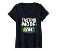 Womens Fasting Mode On Intermittent Fasting Diet Gifts Men Women V-Neck T-Shirt