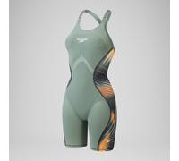 Women's Fastskin LZR Pure Intent 2.0 Openback Kneeskin Green/Orange - 24 24