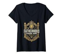 Women's Fatherhood is Kingdom Work Proverbs 22:6 Dad Faith V-Neck T-Shirt