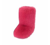 Women's Faux Fur Boots 2025 - Plush Mid-Calf Winter Boots with Round Toe | Flat Sole for Winter Walks & Christmas Markets (Cosy Snow Boots)
