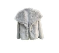 Women's Faux Fur Coat Long Sleeve Fluffy Jacket Open Front Furry Winter Warm Shaggy Short Coat Outwear Coats, garyA1, L