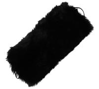 Women's Faux Fur Hand Muff Winter Warm Hands Hanging Lanyard | Black Artificial Fur, Rope Accessory, for Forearms and Hands, Party Nights and Outdoor Walking