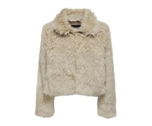 Women's faux fur jacket Only Manny Beige M
