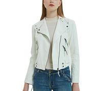 Women's Faux Leather Coat, Hooded Pu Moto Biker Jacket Full Zip Motorcycle Top Chic Soft Coat Leather Coat Leather Motorcycle Jacket Women's jackets Spring and Autumn Coat