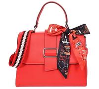 Womens Faux Leather Handbag Satchel Shoulder Bag Harper Red House of Leather Red Large
