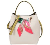 Womens Faux Leather Handbag Shoulder Tote with Cosmetics Bag Willow (Off White)
