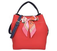 Womens Faux Leather Handbag Shoulder Tote with Cosmetics Bag Willow Pink House of Leather Red Large