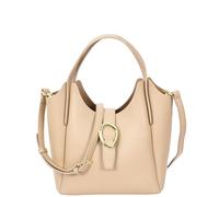 Womens Real Leather Handbag Top Handle Small Shoulder Bag Jasmine (Beige)
