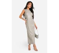 Womens Faux Leather Midaxi Dress - Brown - 8, Brown