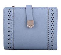 Womens Faux Leather RFID Protected Bi-Fold Money/Coin Holder/Purse - Blue