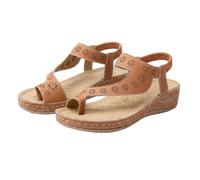 Women's Faux Leather Sandals 2026 Summer Lightweight Hollow Out Floral Open Toe Slippers Elastic Waist Strap Walking Sliders Comfortable Dressy Buckle Soft Platform Roman Shoes for Beach Holiday