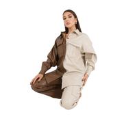 Women's faux leather shirt Sixth June Beige L