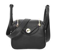 Womens Faux Leather Shoulder Bag Mini Fashion Handbag Celeste (Black)