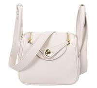 Womens Faux Leather Shoulder Bag Mini Fashion Handbag Celeste (White)