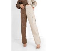 Women's faux leather trousers Sixth June Beige M