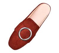 Women's Faux Suede Fashion Clogs Slip On Square Toe Wide Mules Comfortable Lightweight Casual Walking Shoes Indoor Outdoor Penny Loafers Party Daily Shoe (RD2, 8)