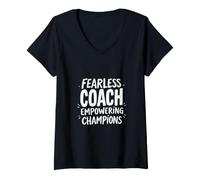 Women's Fearless Coach EMPOWERING Champions V-Neck T-Shirt