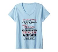 Womens Fearless Daughter, Grumpy Dad - Unbreakable Bond V-Neck T-Shirt