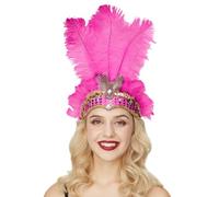 Women's Feather Headpiece Carnival Headdress 1920s Flapper Headband Sequin Costume Accessories Belly Dance Hair Band Party Fancy Dress Festival Outfit (One Size)
