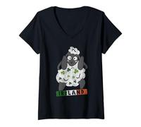 Womens Feck off Ireland Irish Slang Flag Funny Ireland V-Neck T-Shirt