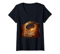 Women's Feel The Strings Music Vibe V-Neck T-Shirt