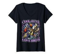 Women's Feel The Wind Vintage Falcon Lover Shirt Retro 90s Lightning V-Neck T-Shirt