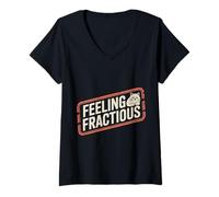 Womens Feeling Fractious Cranky Kitty Cat Mood Feline Puns - V-Neck T-Shirt