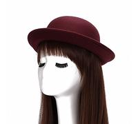 Womens Felt Vintage Cloche Derby Hats Autumn Elegant Beanie Cap Winter Bowler Church Hat Party Bucket Hat