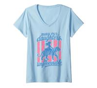 Women's Feminist May Our Daughters be ungovernable V-Neck T-Shirt