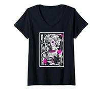 Women's Feminist Rebel Venus Punk Graffiti Street Style V-Neck T-Shirt