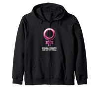 Womens Feminist Symbol Equal Rights Are Not Optional Zip Hoodie