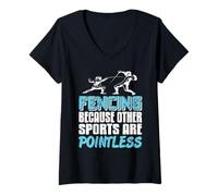 Womens Fencing Rules Because Other Sports Miss the Point V-Neck T-Shirt