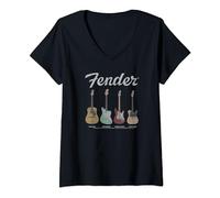 Womens Fender Vintage Guitar Lineup V-Neck T-Shirt