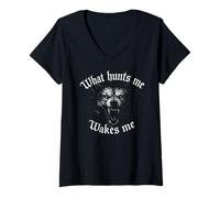 Womens Fenrir Wolf Odins Fenrir Wolf Viking Wolf Warrior Walhalla V-Neck T-Shirt