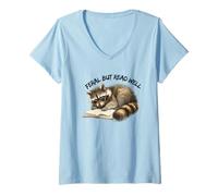 Women's Feral But Read Well V-Neck T-Shirt