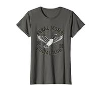 Womens Feral Moms Social Club Eagle Vintage Emblem T-Shirt