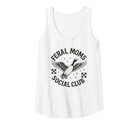 Womens Feral Moms Social Club Eagle Vintage Emblem Tank Top