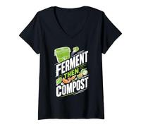 Women's Ferment Compost Zero Waste Living V-Neck T-Shirt