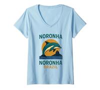 Women's Fernando de Noronha Brazil Sunset V-Neck T-Shirt