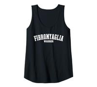 Womens Fibromyalgia Warrior Awareness White Design Tank Top