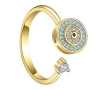 Womens Fidget Ring Adult Rolling Ring Fidget Jewelry De-Stressing Stress