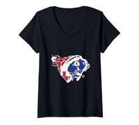 Women's Fierce Bison American Buffalo Wild Animal Lover V-Neck T-Shirt