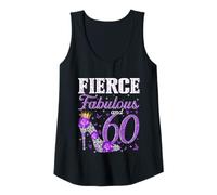 Womens Fierce Fabulous and 60 Year Old Gifts Heels 60th Birthday Tank Top