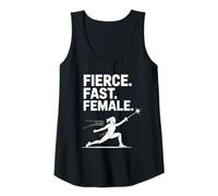 Womens Fierce Fast Female Fencing Girl Sport Lover Tank Top