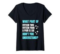 Women's Fifteen Two Fifteen Four A Pair is Six Cribbage Funny Game V-Neck T-Shirt